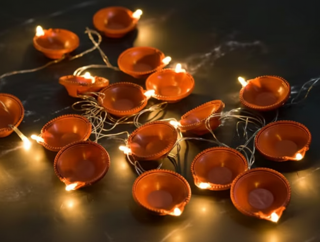 Brown Diya String Light